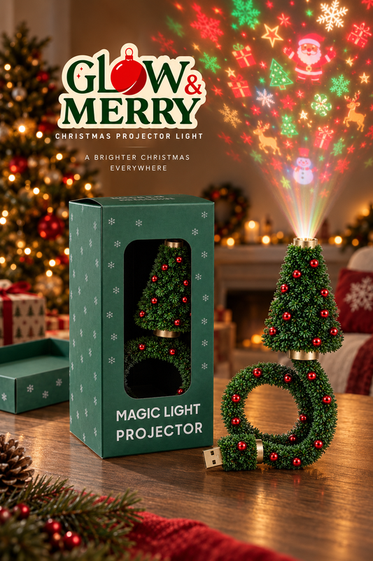 Glow & Merry Christmas Projector Light 2x